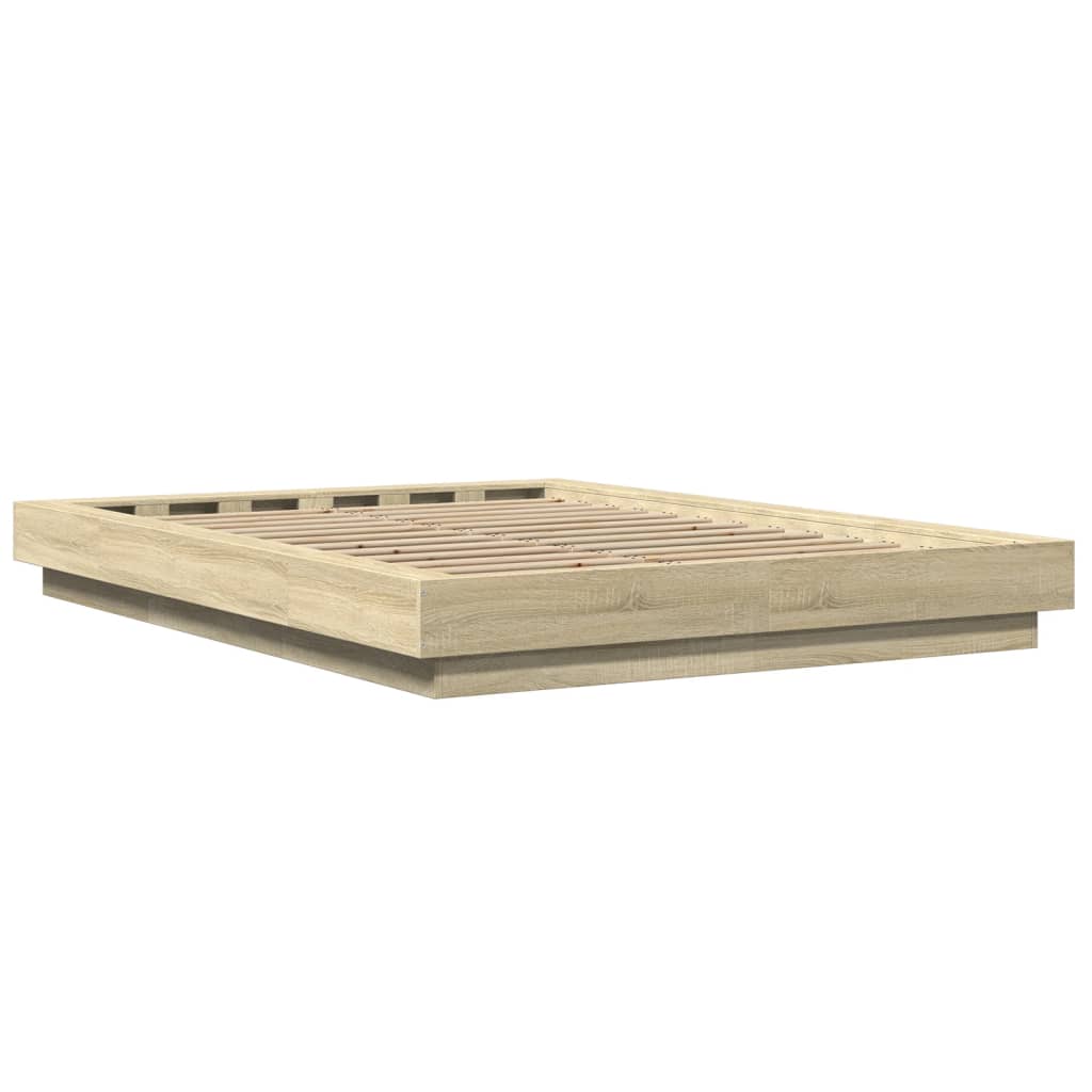 Bed Frame without Mattress 135x190 cm Sonoma oak