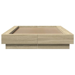 vidaXL Bed Frame without Mattress Sonoma Oak 90x190 cm Single 4