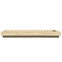 vidaXL Bed Frame without Mattress Sonoma Oak 90x190 cm Single 5