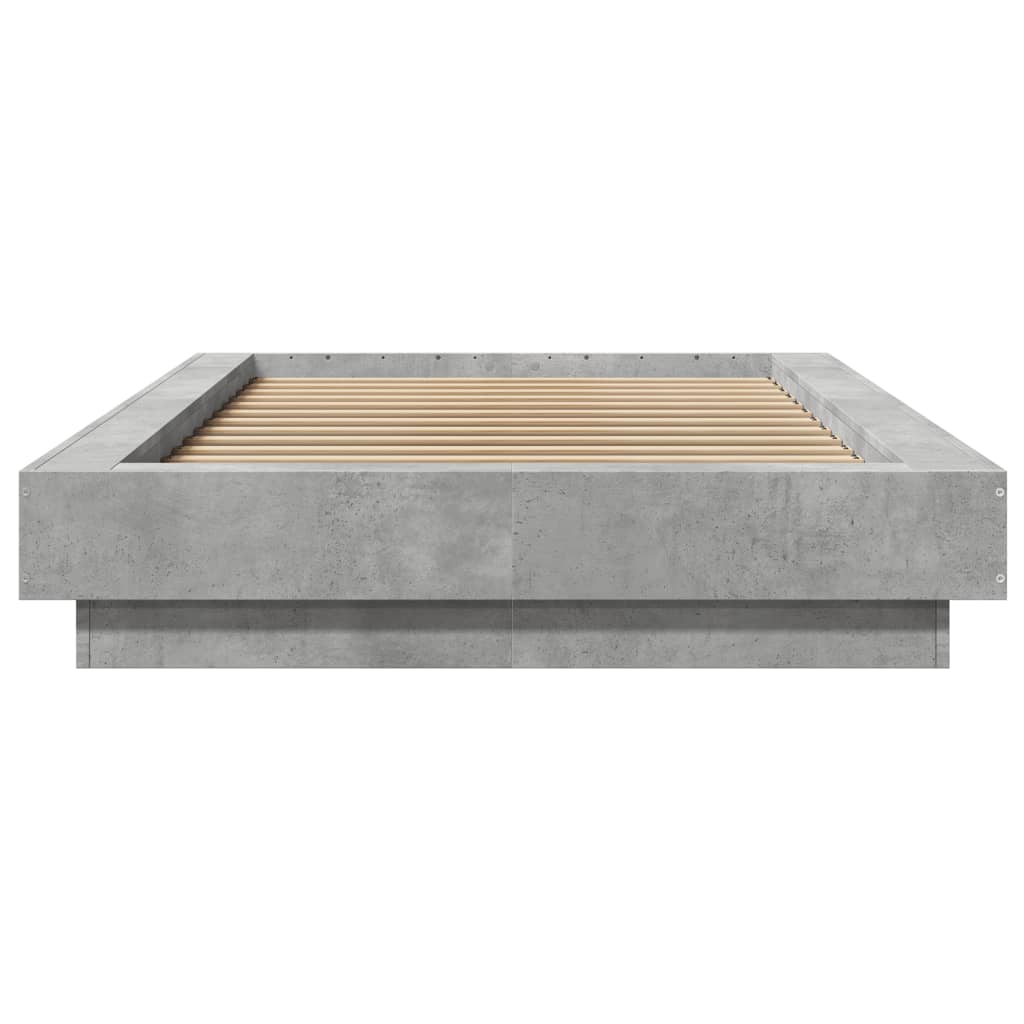 vidaXL Bed Frame without Mattress Concrete Grey 90x190 cm Single 4