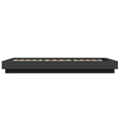 vidaXL Bed Frame without Mattress Black 75x190 cm Small Single 5