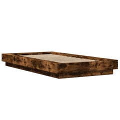 vidaXL Bed Frame without Mattress Smoked Oak 75x190 cm Small Single 6