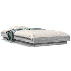 vidaXL Bed Frame without Mattress Grey Sonoma 75x190 cm Small Single 2