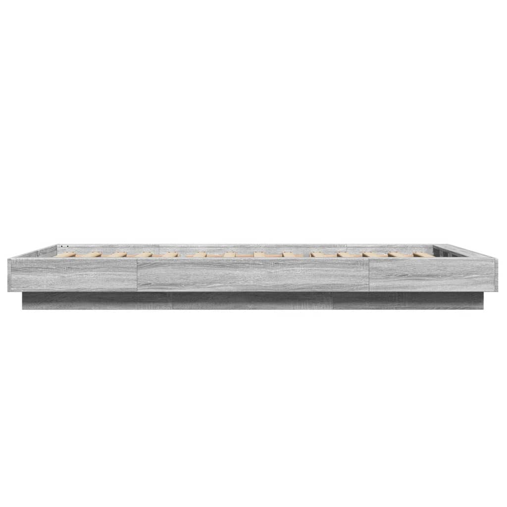 vidaXL Bed Frame without Mattress Grey Sonoma 75x190 cm Small Single 5