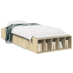 Bed Frame without Mattress 75x190 cm Small Single Sonoma oak