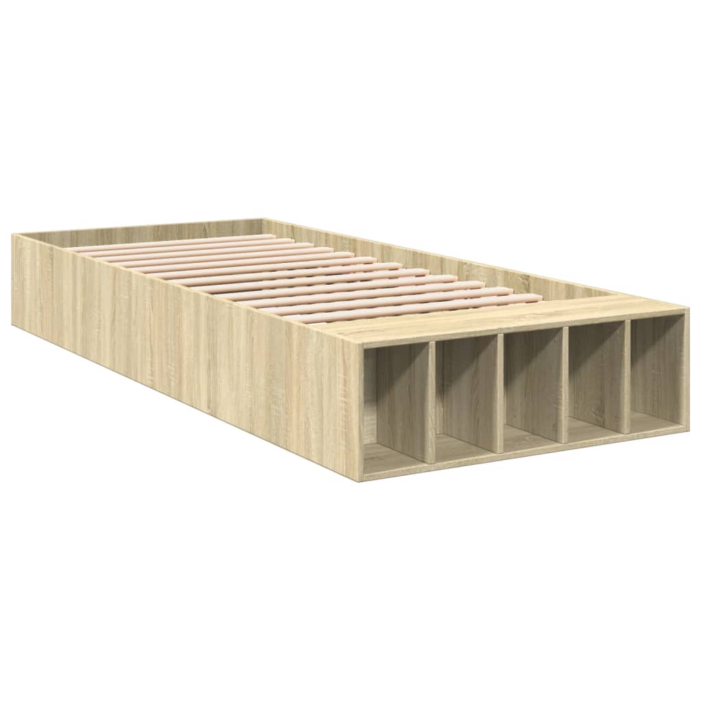 Bed Frame without Mattress 75x190 cm Small Single Sonoma oak