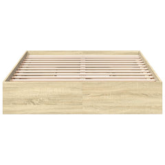 Bed Frame with Drawers without Mattress Length 200 cm Sonoma Oak 140 cm