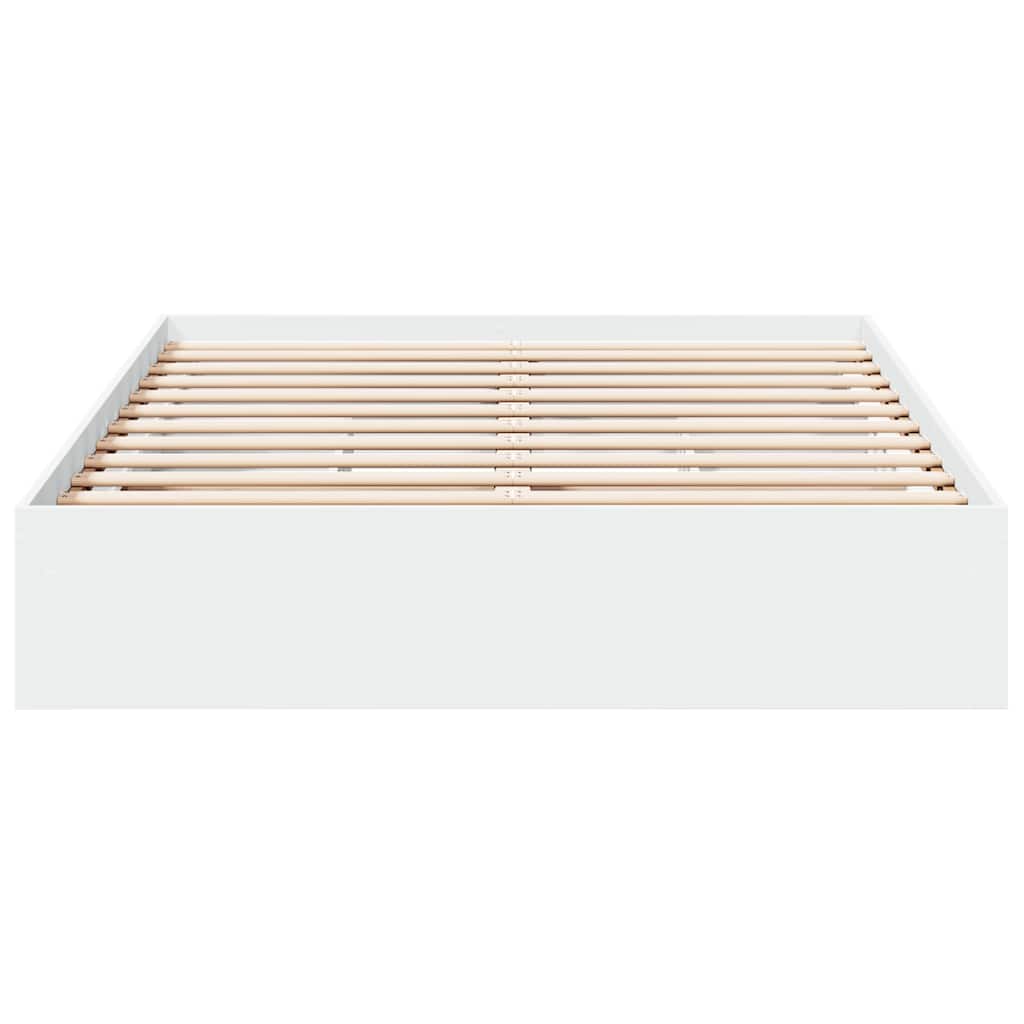 Bed Frame with Drawers without Mattress Length 190 cm White 140 cm