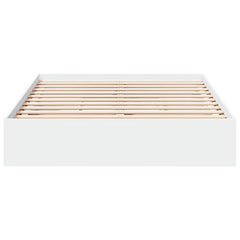 Bed Frame with Drawers without Mattress Length 190 cm White 140 cm
