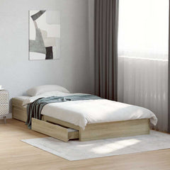 Bed Frame with Drawers without Mattress Length 190 cm Sonoma oak 75 cm