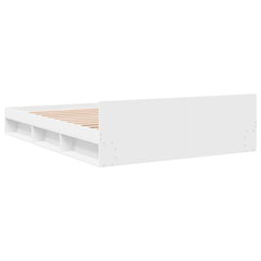 Bed Frame with Drawers without Mattress 135x190 cm White