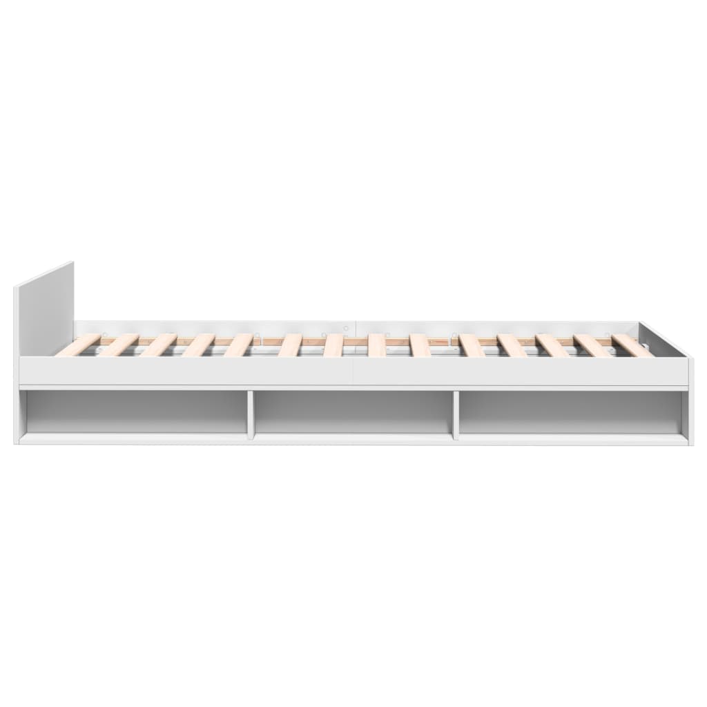Bed Frame with Drawer without Mattress 75x190 cm White