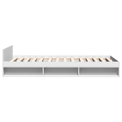 Bed Frame with Drawer without Mattress 75x190 cm White