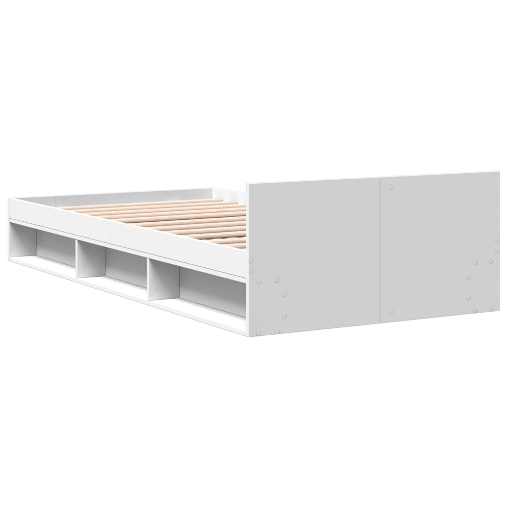 Bed Frame with Drawer without Mattress 75x190 cm White