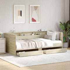 Daybed with Drawers without Mattress 90x200 cm Sonoma oak