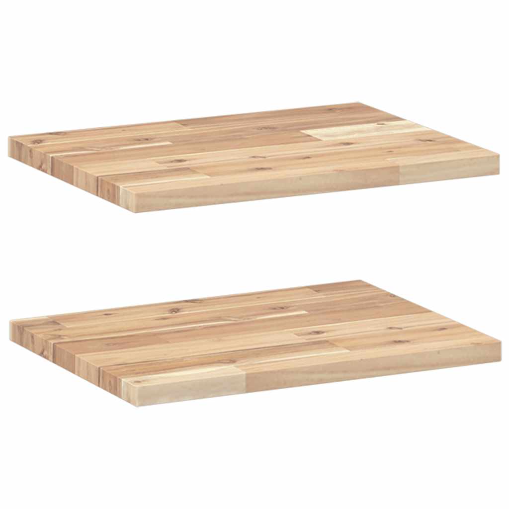 vidaXL Floating Shelves 2 pcs 40x30x2 cm Untreated Solid Wood Acacia 2