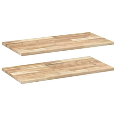 vidaXL Floating Shelves 2 pcs 60x40x2 cm Untreated Solid Wood Acacia 2