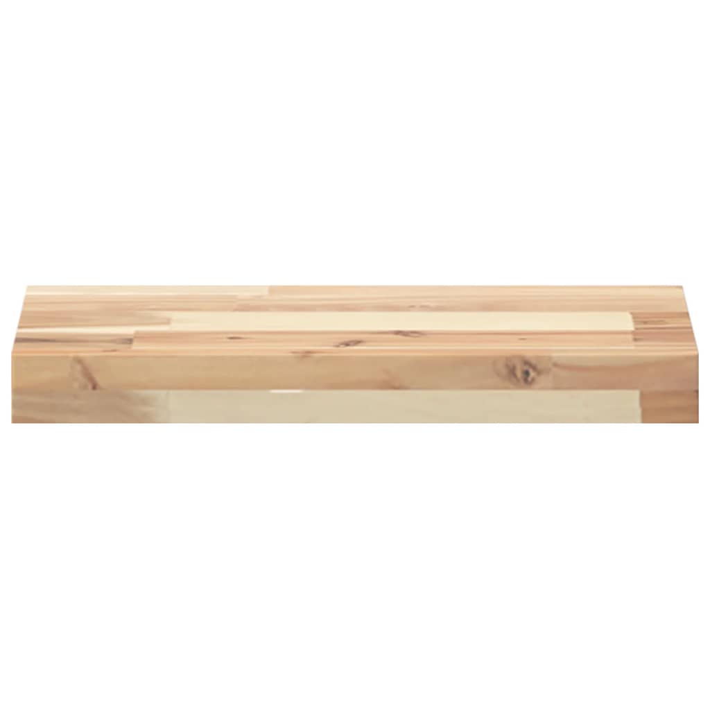 vidaXL Floating Shelves 2 pcs 60x20x4 cm Untreated Solid Wood Acacia 4
