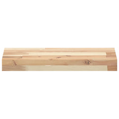vidaXL Floating Shelves 2 pcs 60x20x4 cm Untreated Solid Wood Acacia 4