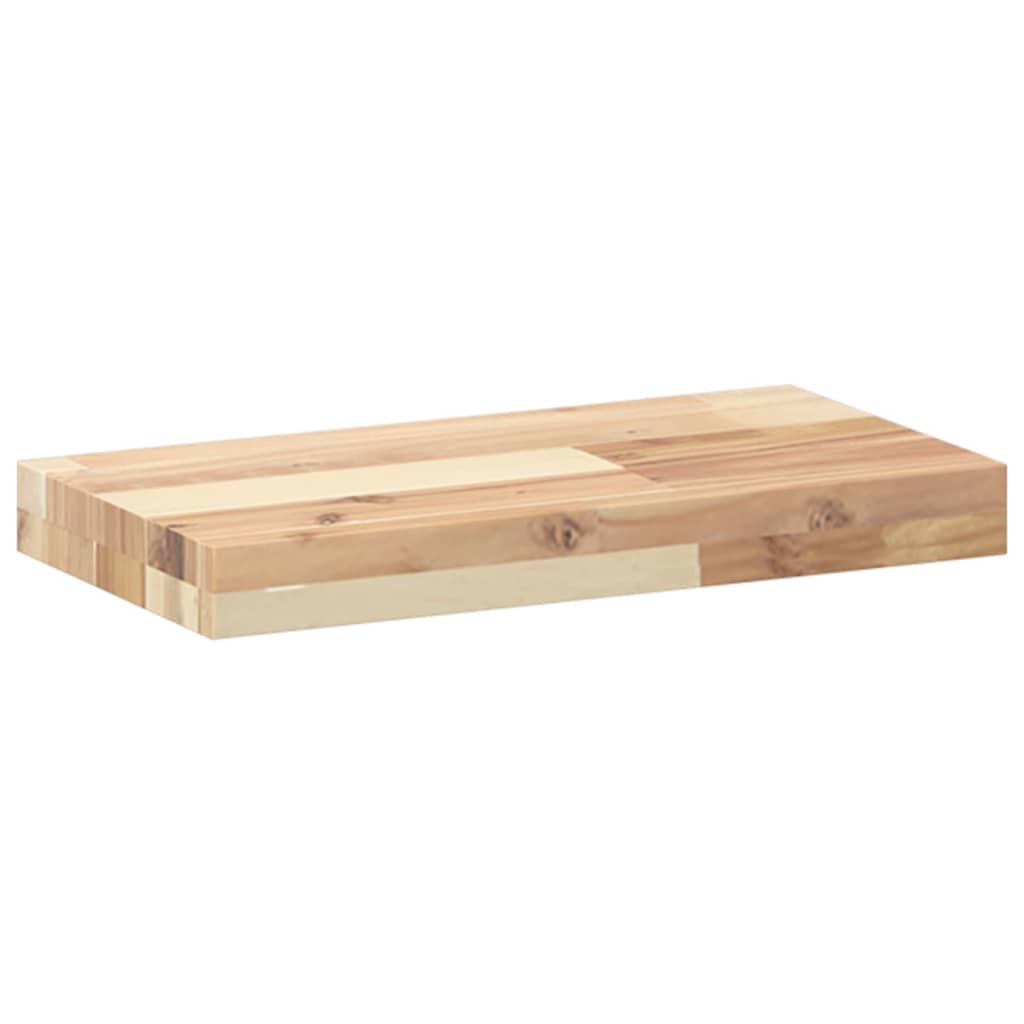 vidaXL Floating Shelves 2 pcs 60x20x4 cm Untreated Solid Wood Acacia 6