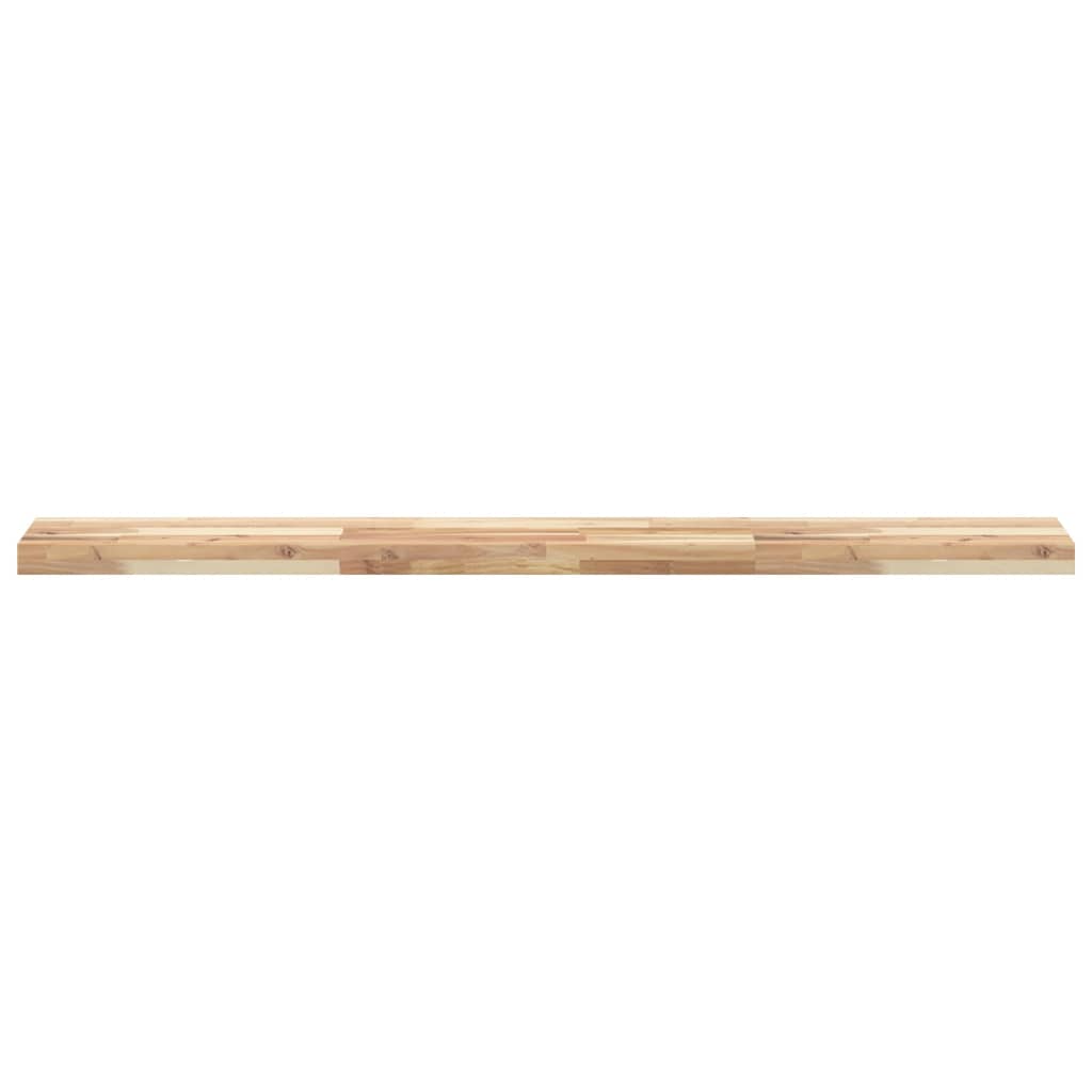 Floating Shelf Untreated Solid Wood Acacia Natural Height 4 cm Depth 20 cm 160 cm