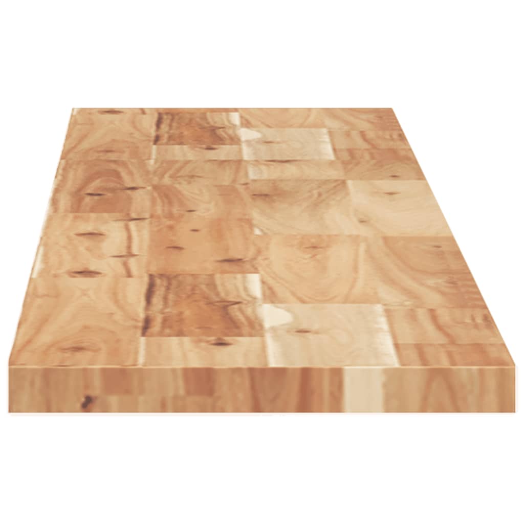 Floating Shelf Solid Wood Acacia Oil Finished Height 2 cm Depth 20 cm 120 cm