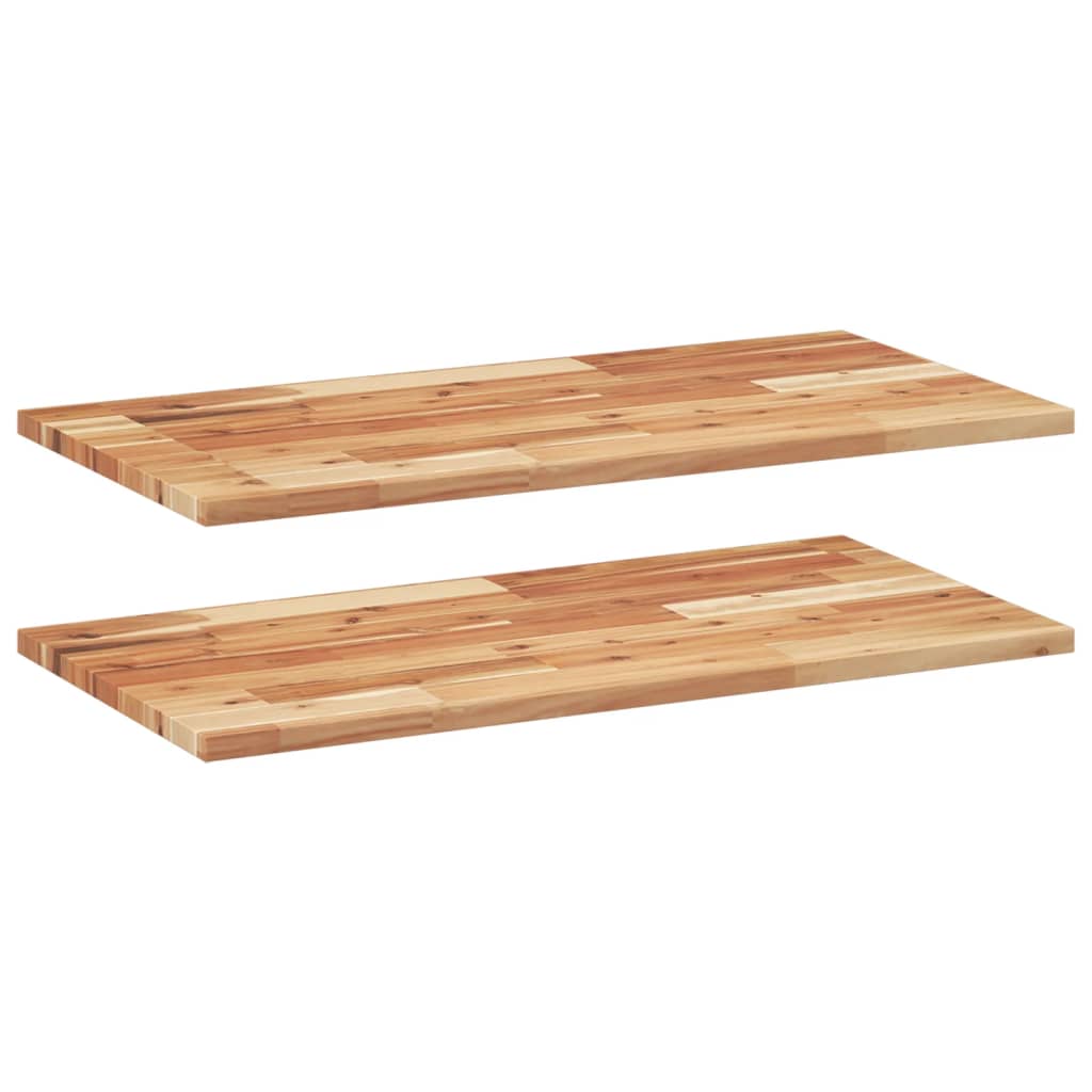 vidaXL Floating Shelves 2 pcs 80x40x2 cm Oil Finished Solid Wood Acacia 2