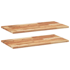 vidaXL Floating Shelves 2 pcs 80x40x2 cm Oil Finished Solid Wood Acacia 2