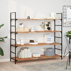 Floating Shelf Solid Wood Acacia Oil Finished Height 2 cm Depth 40 cm 140 cm