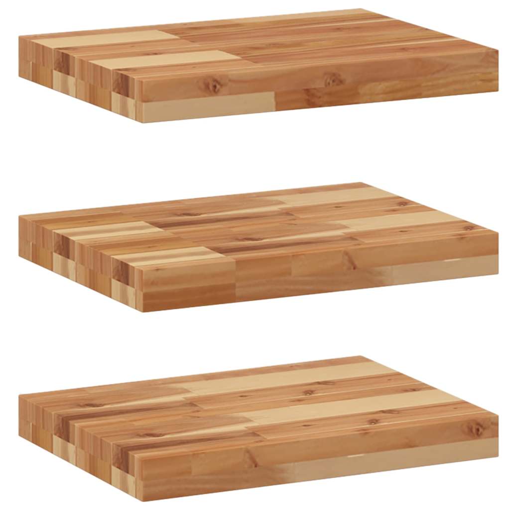 Floating Shelves Oil Finished Height 4 cm Depth 30 cm 3 pcs 40 cm