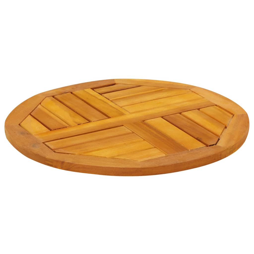vidaXL Table Top Ø50x2 cm Round Solid Wood Acacia 4