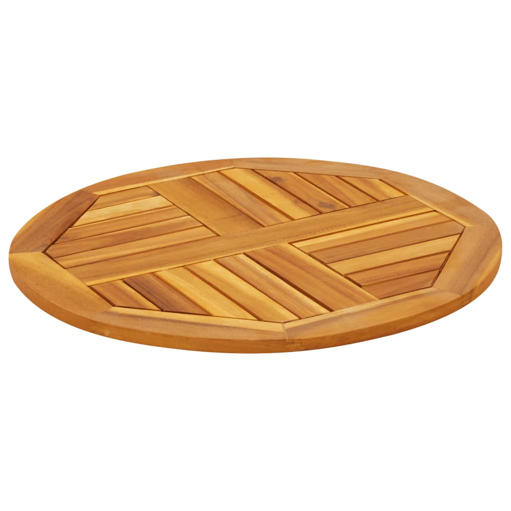 vidaXL Table Top Ø60x2 cm Round Solid Wood Acacia 4