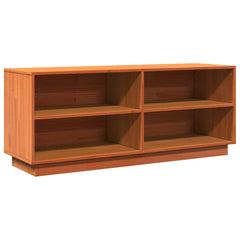 vidaXL Shoe Cabinet Wax Brown 110x34x45 cm Solid Wood Pine 2