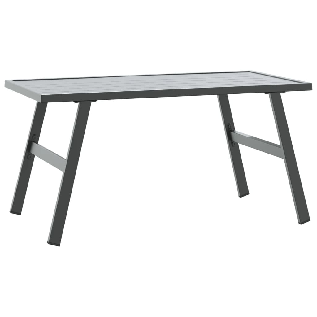vidaXL Garden Coffee Table Black 90x45x35 cm Powder-coated Steel 4