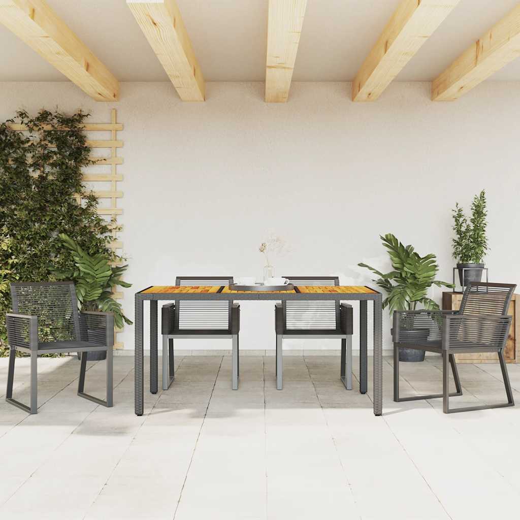 Garden Chairs Black Poly Rattan 4
