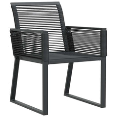 Garden Chairs Black Poly Rattan 4