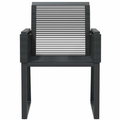 Garden Chairs Black Poly Rattan 4