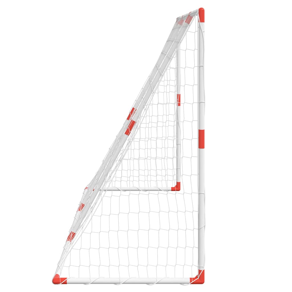 vidaXL Kids' Football Goal with Balls 2-in-1 White 184x64x124 cm 6