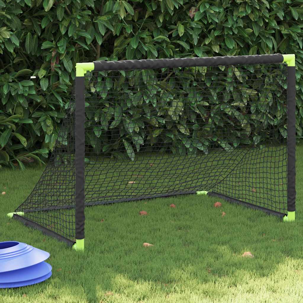 vidaXL Kids' Football Goal Foldable Black 90x64x64 cm 1