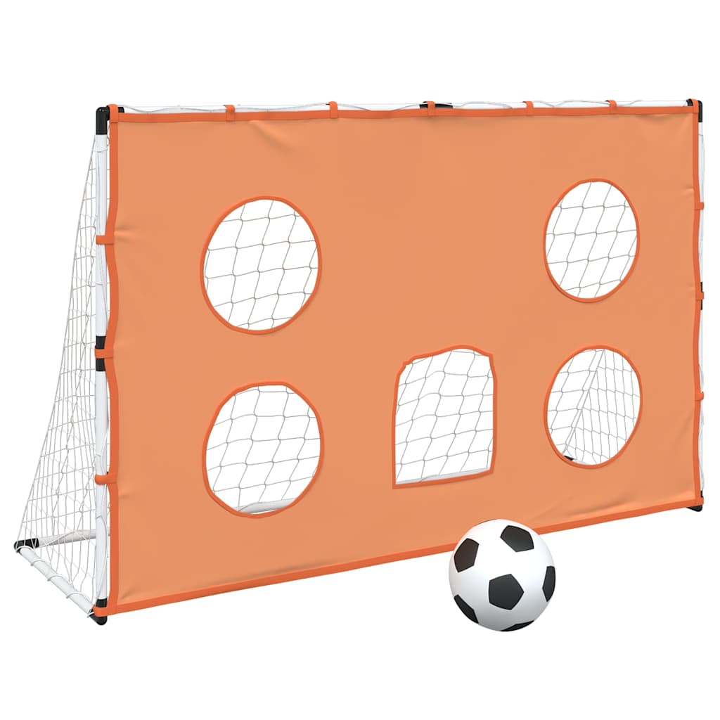 vidaXL Kids' Football Goal with Targeting Mat and Ball 182x62x118 cm 2