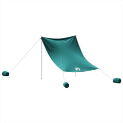 Beach Canopy with Sand Anchors Green 214 cm 236 cm
