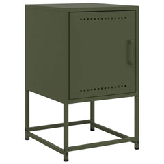 vidaXL Bedside Cabinets 2 pcs Olive Green 36x39x60.5 cm Steel 6