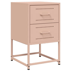 vidaXL Bedside Cabinets 2 pcs Pink 36x39x60.5 cm Steel 5
