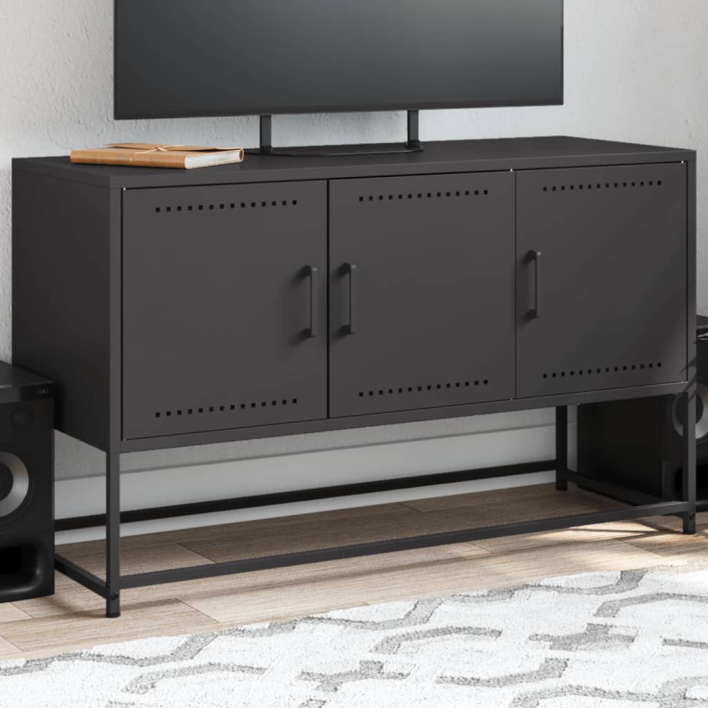 TV Cabinet 100,5x39x60,5 cm Steel Black