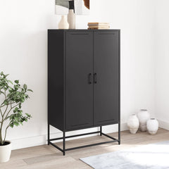 vidaXL Highboard Black 68,5x38,5x123,5 cm Steel 3