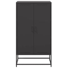 vidaXL Highboard Black 68,5x38,5x123,5 cm Steel 4