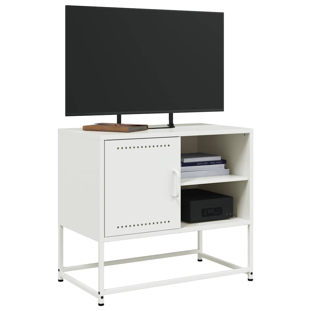 vidaXL TV Cabinet White 68x39x60.5 cm Steel 5
