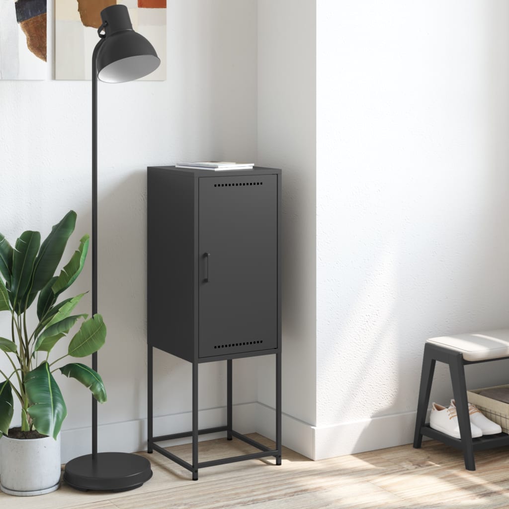 vidaXL Highboard Black 36x39x107 cm Steel 3