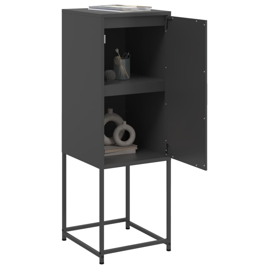 vidaXL Highboard Black 36x39x107 cm Steel 5