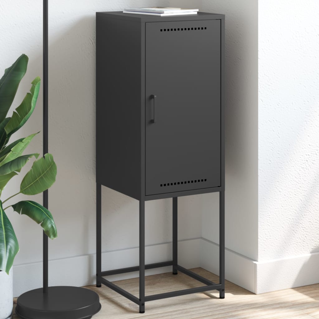 vidaXL Highboard Black 36x39x107 cm Steel 1